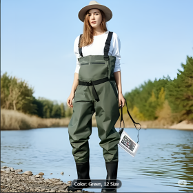 Fishing Waders For Men & Women, Waterproof 2-Ply Nylon PVC Chest Wader With Boots For Outdoor (Option: M13)